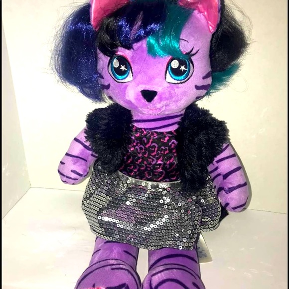 Build A Bear HG Teegan Striped  Rock Star Kitty Cat 20" Plush & Outfit toy - Picture 5 of 5